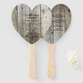 Hochzeitsprogramme für rustikales Landwaldkorn Fächer