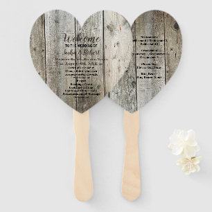 Hochzeitsprogramme für rustikales Landwaldkorn Fächer