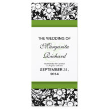 Hochzeitsprogramme für Schwarz-Weiß-Blume