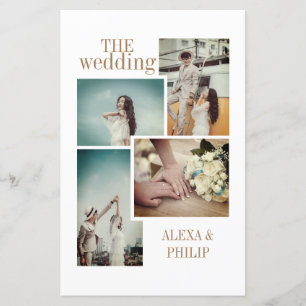 Hochzeitsprogramme für Vintages Chic Foto