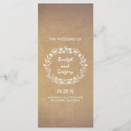 Hochzeitsprogramme mit Blumenkranz Programm