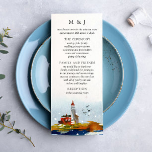 Hochzeitsprogrammkarte "Am Meer" Programm