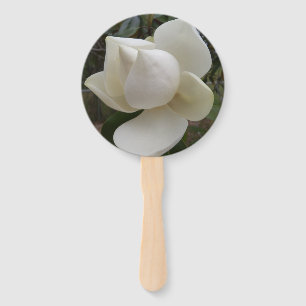 Hochzeitsprogrammventilator mit weißer magnolische fächer