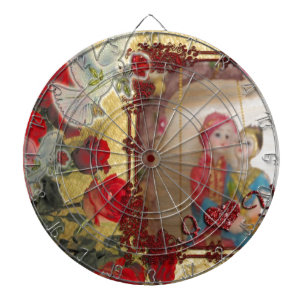 Hochzeitspuppe Portrait Grafik drucken Dartscheibe