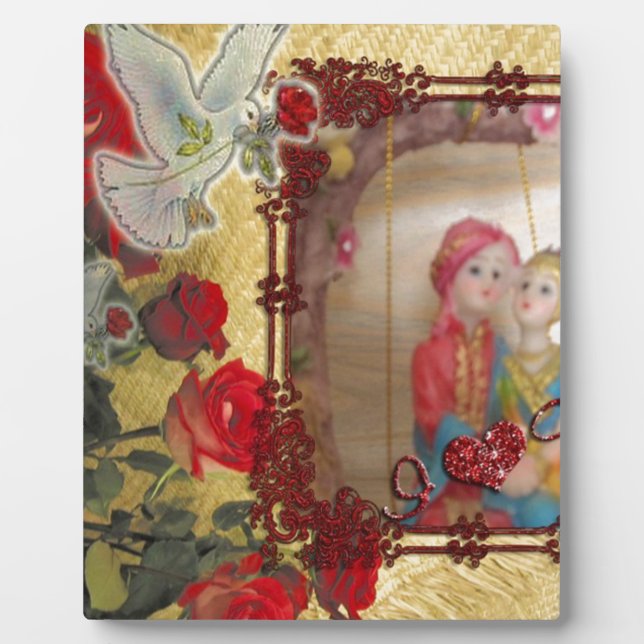 Hochzeitspuppe Portrait Grafik drucken Fotoplatte (Vorderseite)