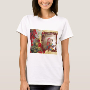 Hochzeitspuppe Portrait Grafik drucken T-Shirt