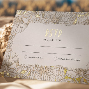 Hochzeitsrampe Viktorianischer Pimnel einfügen Folie Einladungspostkarte