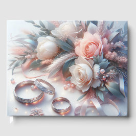 Hochzeitsraten und Blume Gästebuch