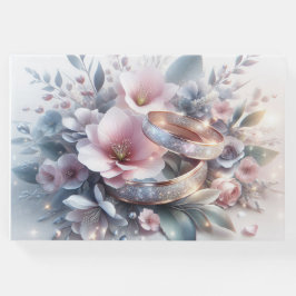 Hochzeitsraten und Blume Gästebuch