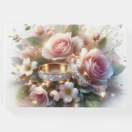 Hochzeitsraten und Blume Gästebuch