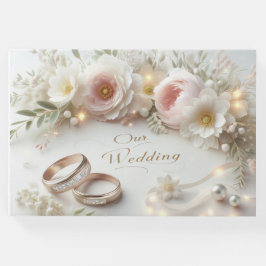 Hochzeitsraten und Blume Gästebuch