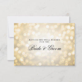 Hochzeitsratgeber Gold Glitzer Lights Hinweiskarte