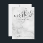 Hochzeitsratgeber und Wunschkarte aus klassischem  Hinweiskarte<br><div class="desc">Fügen Sie Ihrer Hochzeit eine persönliche Touch mit einem modernen Skript Hochzeitsratschlag und Wunschkarte hinzu. Diese Ratgeber-Karte zeigt den Titel in grau-moderner Kalligraphie-Schriftart-Stil und Details in grau-modernen sans serif Schriftart-Stil auf weißem Marmorboden. Ideal für Hochzeiten,  Babydusche,  Geburtstagsparty,  Brautparty,  Junggeselinnen-Abschied und alle besondere Anlässe.</div>