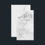 Hochzeitsratgeber und Wunschkarte aus klassischem  Hinweiskarte<br><div class="desc">Fügen Sie Ihrer Hochzeit eine persönliche Touch mit einem modernen Skript Hochzeitsratschlag und Wunschkarte hinzu. Diese Ratgeber-Karte zeigt den Titel in grau-moderner Kalligraphie-Schriftart-Stil und Details in grau-modernen sans serif Schriftart-Stil auf weißem Marmorboden. Ideal für Hochzeiten,  Babydusche,  Geburtstagsparty,  Brautparty,  Junggeselinnen-Abschied und alle besondere Anlässe.</div>
