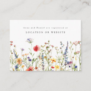 Hochzeitsregister Wildflower Begleitkarte