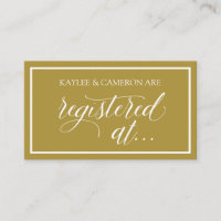 Hochzeitsregister - Wunschkarten - Gold