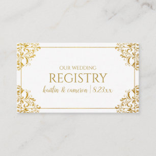 Hochzeitsregisterkarten - Nadine - Faux Goldfolie Begleitkarte
