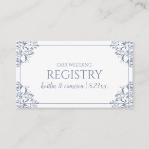 Hochzeitsregisterkarten - Nadine - Staubblau Begleitkarte
