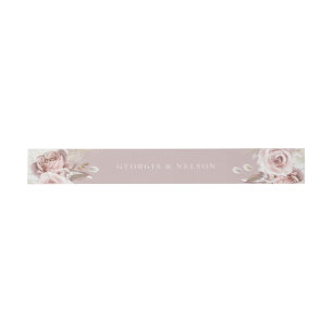 Hochzeitsreise mit Blush Einladungsbanderole