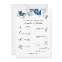 Hochzeitsreise und Programm für Dusty Blue Floral