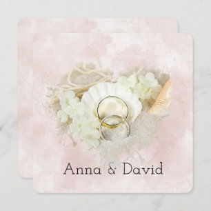 Hochzeitsrennen am Seashell Beach Herz Einladung