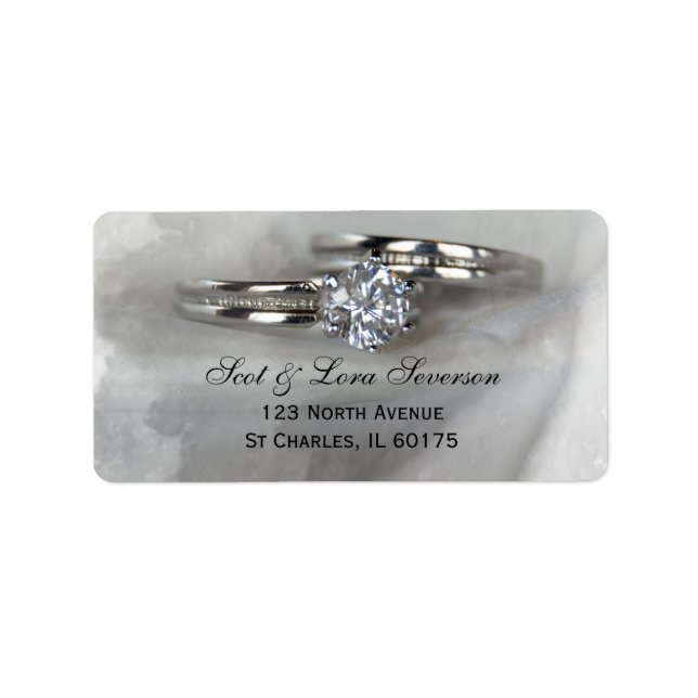 Hochzeitsrennen auf grauen Rücksendeadressen-Aufkl Adressaufkleber (Vorne)