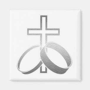 Hochzeitsrennen und Cross Art Magnet
