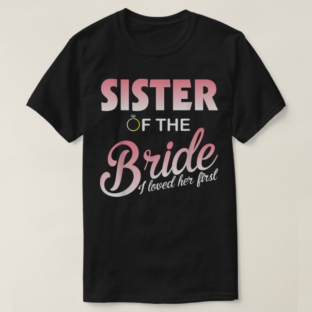 Hochzeitsrennen Verheiratete Schwester der Braut,  T-Shirt (Design vorne)