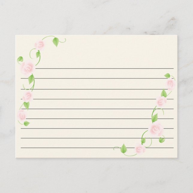 Hochzeitsrezept Postkarte (Vorderseite)