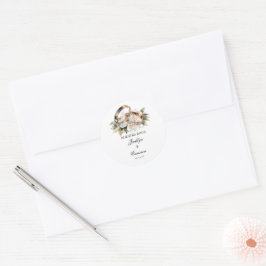 Hochzeitsring - Einladung zur Hochzeit Runder Aufkleber