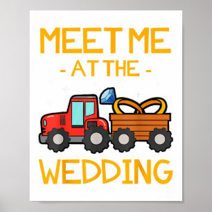 Hochzeitsring Traktor Bride Groom Empfang Poster