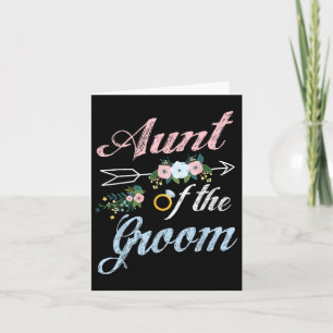 Hochzeitsring und Blume Tante des Bräutigams Nephe Karte