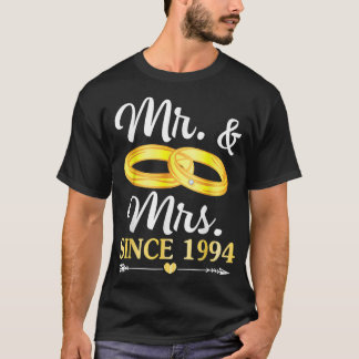 Hochzeitsring Verheiratet Mr. & Mrs. T-Shirt
