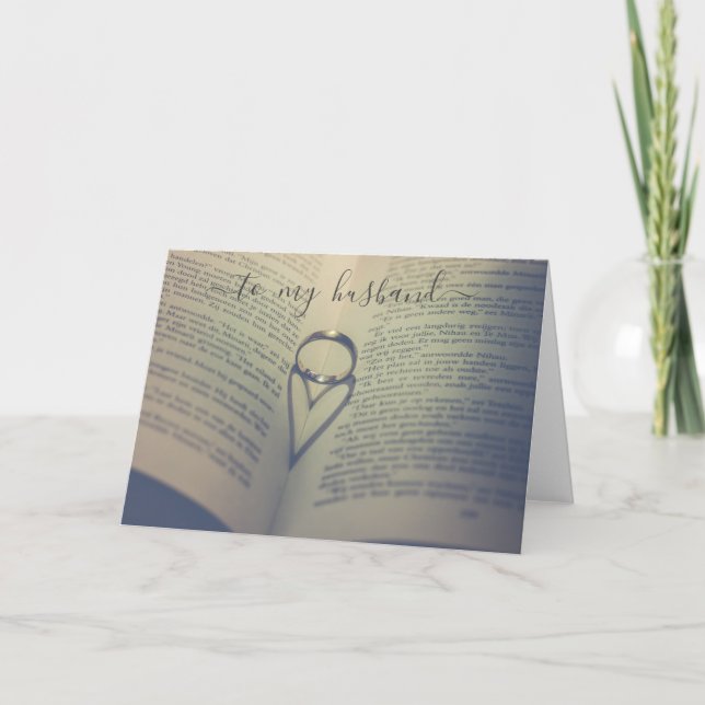 Hochzeitsring zum Geburtstag oder Jubiläum eines o Karte (Vorderseite)