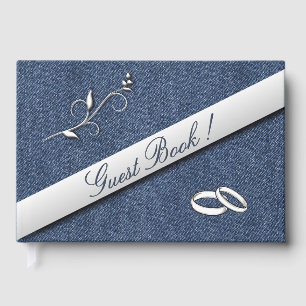 Hochzeitsringe Denim Blau Hochzeit  Gästebuch