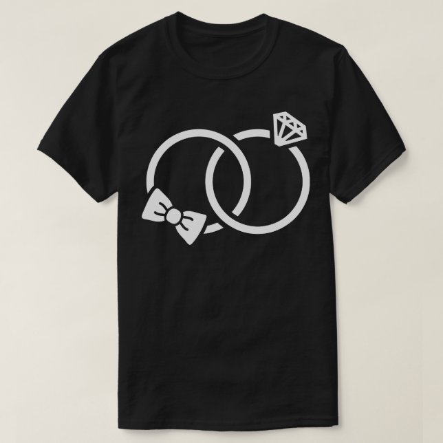 Hochzeitsringe Ehefrau hus T-Shirt (Design vorne)