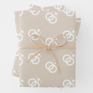 Hochzeitsringe Geschenkpapier Set