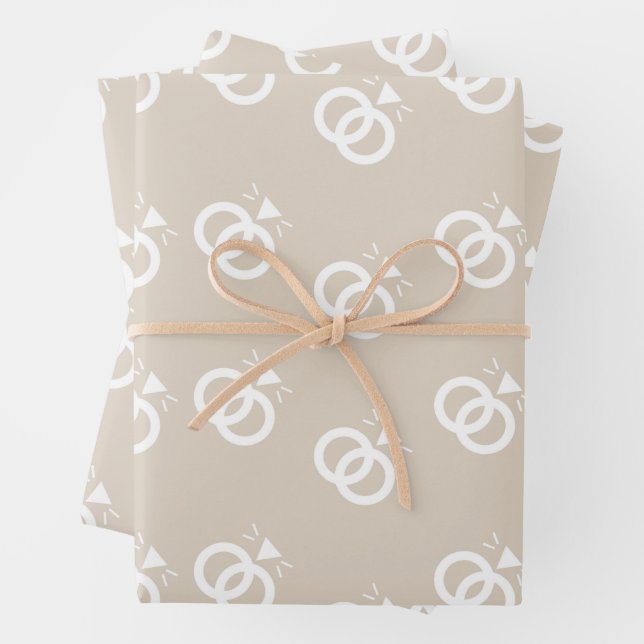 Hochzeitsringe Geschenkpapier Set (Beispiel)