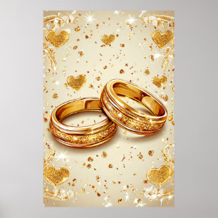 Hochzeitsringe Kunst Poster