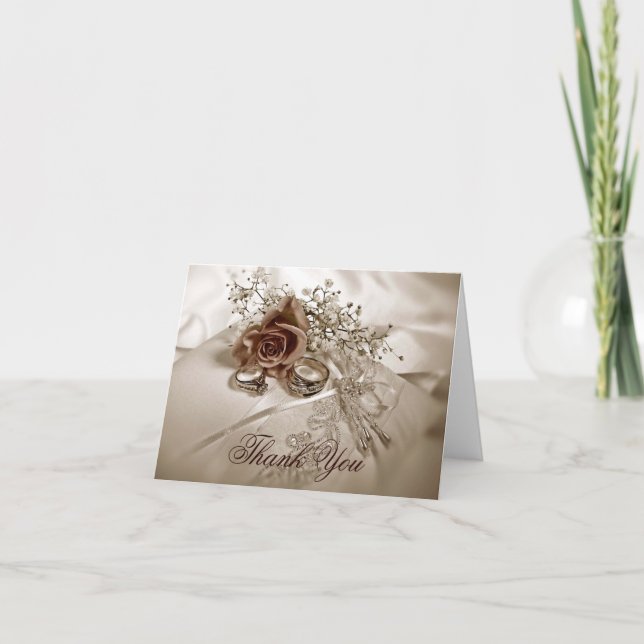 Hochzeitsrings Danke Karten (Vorderseite)