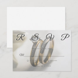 Hochzeitsrings Einfache elegante Minimalistische R RSVP Karte