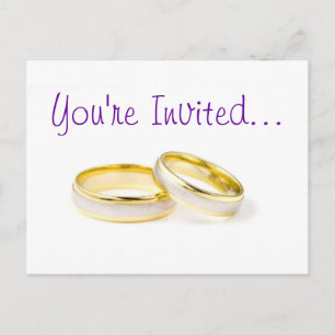 Hochzeitsrings Einladungspostkarte