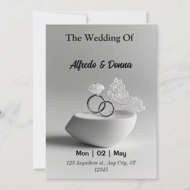 Hochzeitsrings Feiertagskarte (Vorderseite)