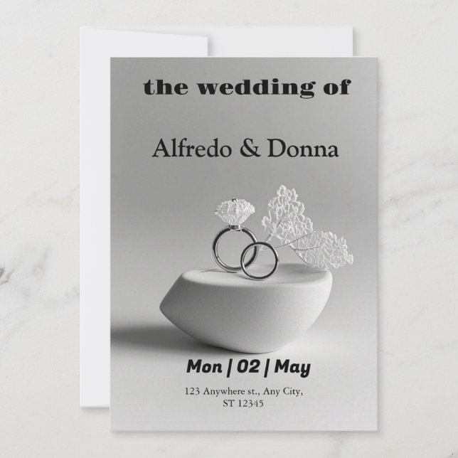 Hochzeitsrings Feiertagskarte (Vorderseite)