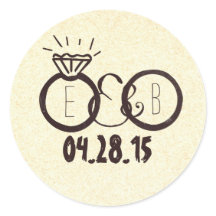 Hochzeitsrings Hand Drawn