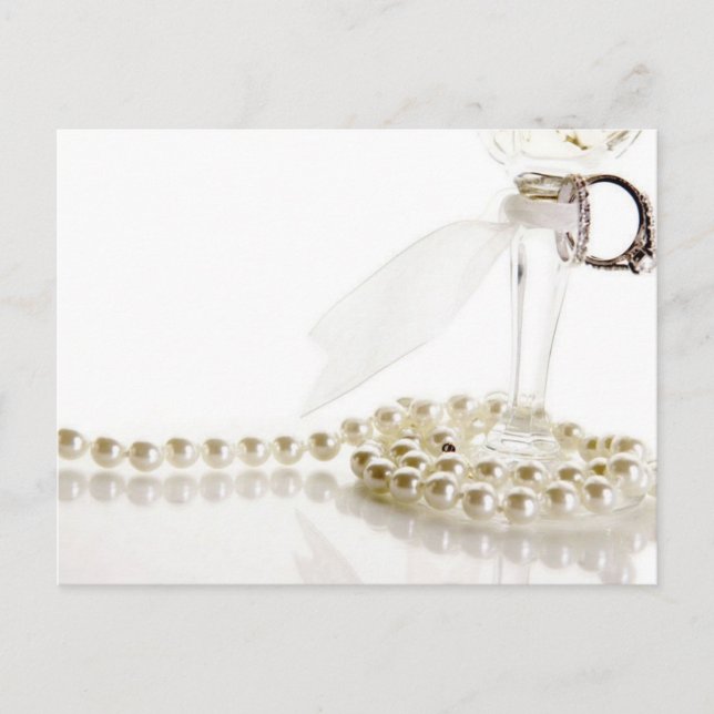 Hochzeitsrings Hochzeitsperlen Postkarte (Vorderseite)