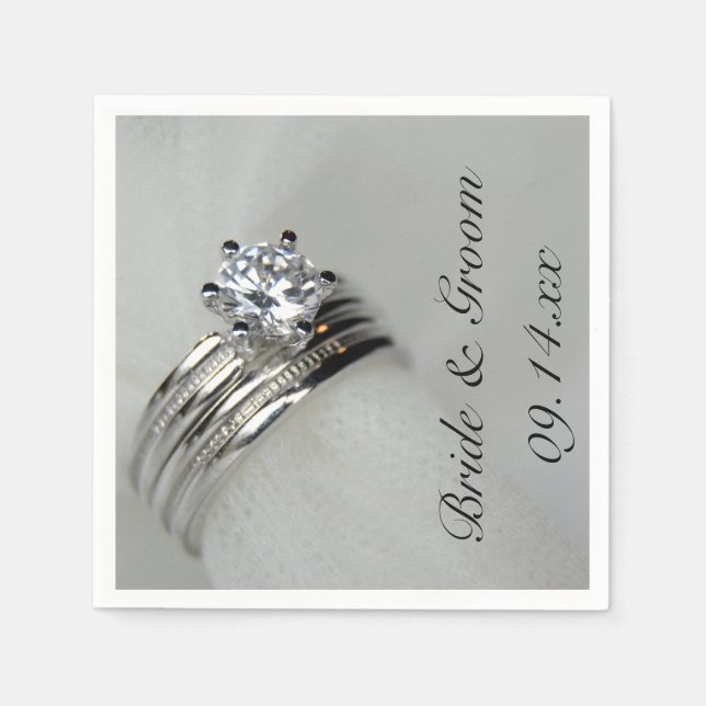 Hochzeitsrings Serviette (Vorderseite)