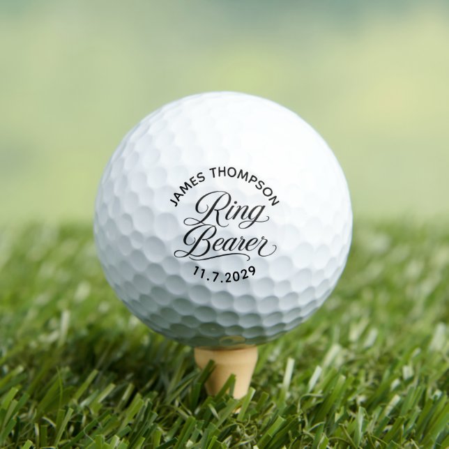 Hochzeitsringträger Antrags Gefallen Geschenk Golfball (Insitu T-Shirt)