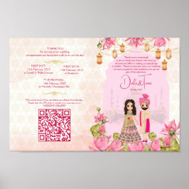 Hochzeitsrituale Hindu Programm Rosa Lotus Poster