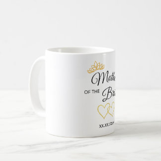 Hochzeitsrolle & Datum Elegantes Design Kaffeetasse